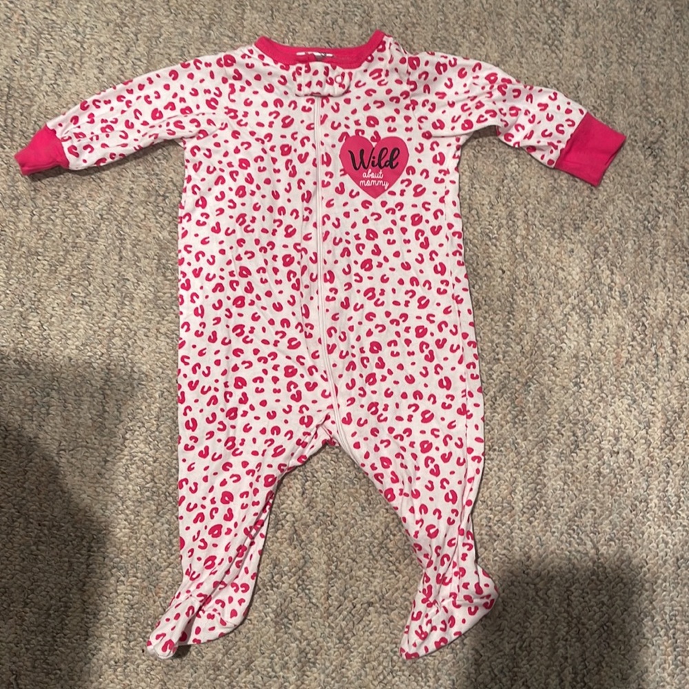 (15for$10)baby girl footed onesie